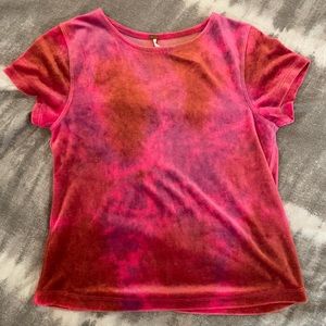 Velvet tie dye shirt
